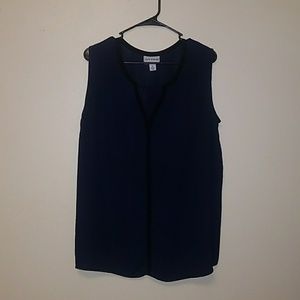 Pure Energy Navy with black trim sheer sleeveless